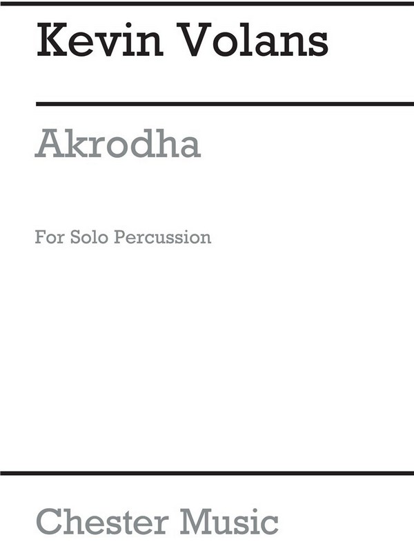 Akrodha for percussion solo