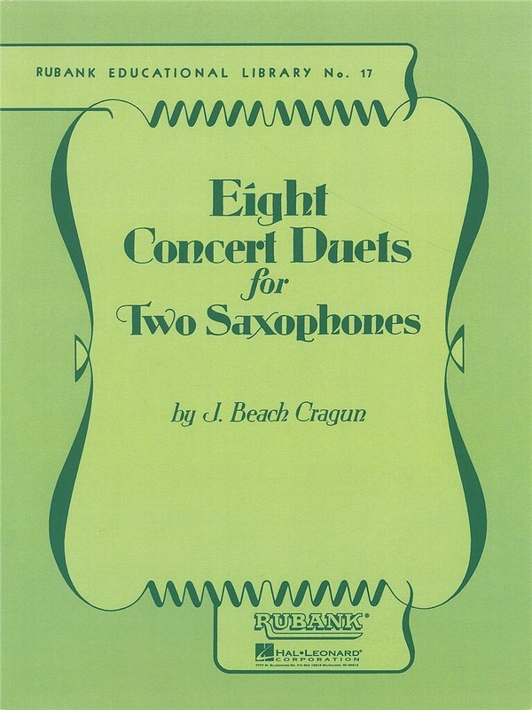 8 Concert Duets for 2 saxophones