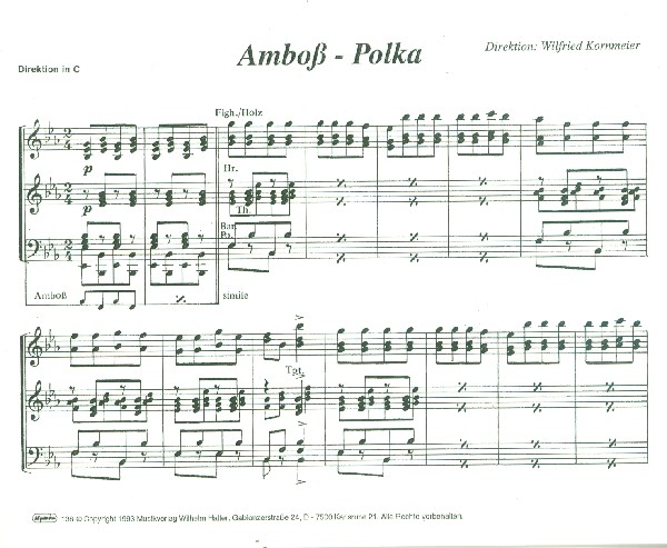 Amboß-Polka   und  Geschwindmarsch: