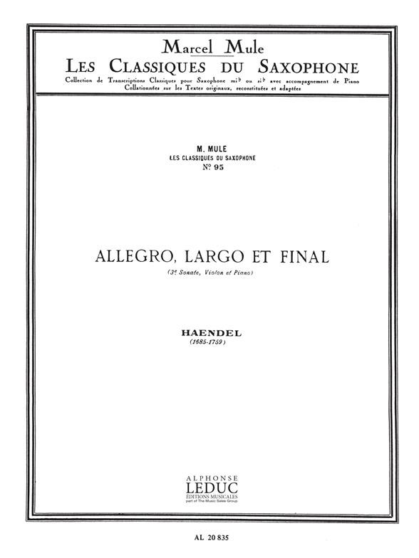 Allegro Largo et Finale de sonate no.3