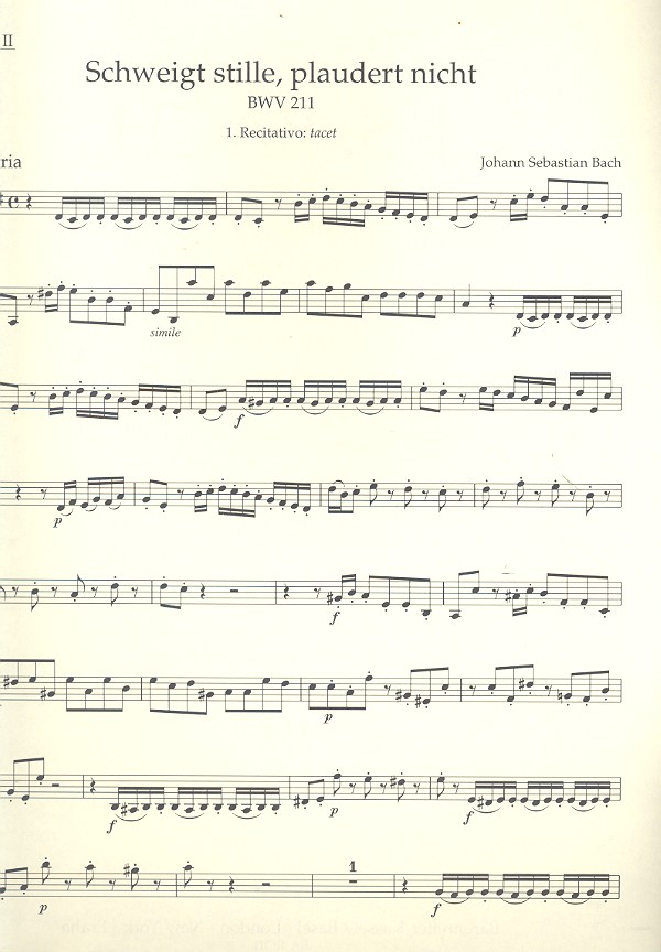 Schweiget stille plaudert nicht BWV211