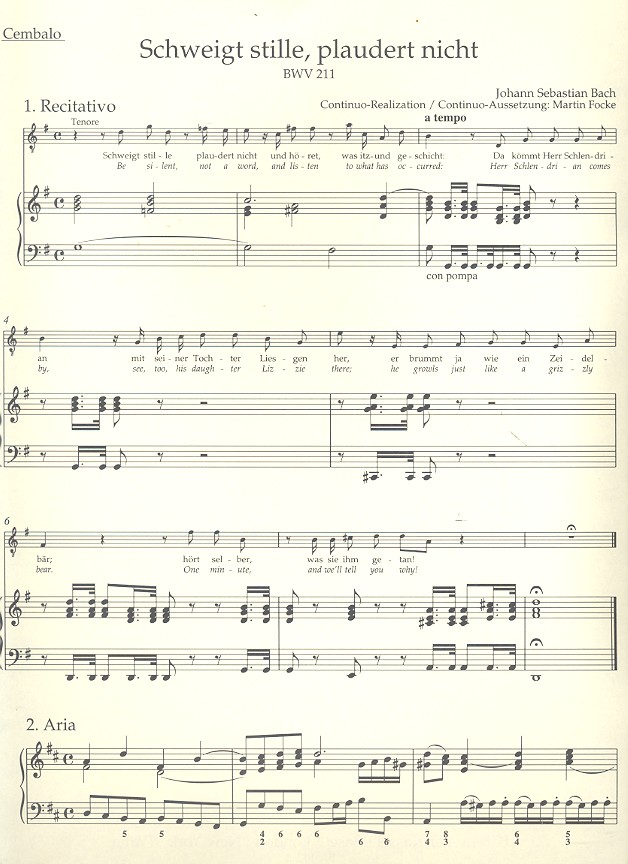 Schweiget stille plaudert nicht BWV211