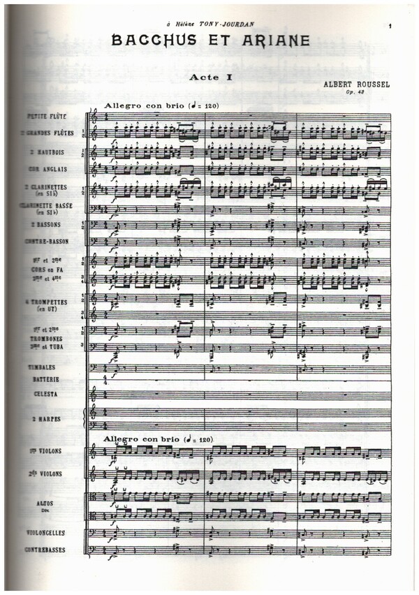 Bacchus et Ariane op.43 für Orchester