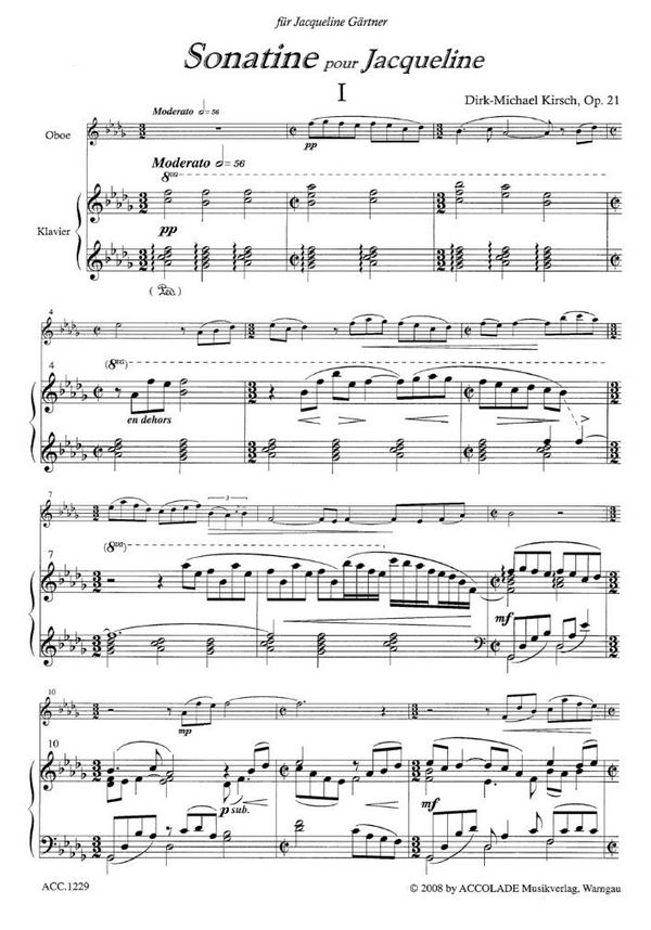 Sonatine pour Jacqueline op.21