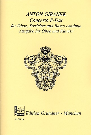 Konzert F-Dur für Oboe, Streicher und Bc