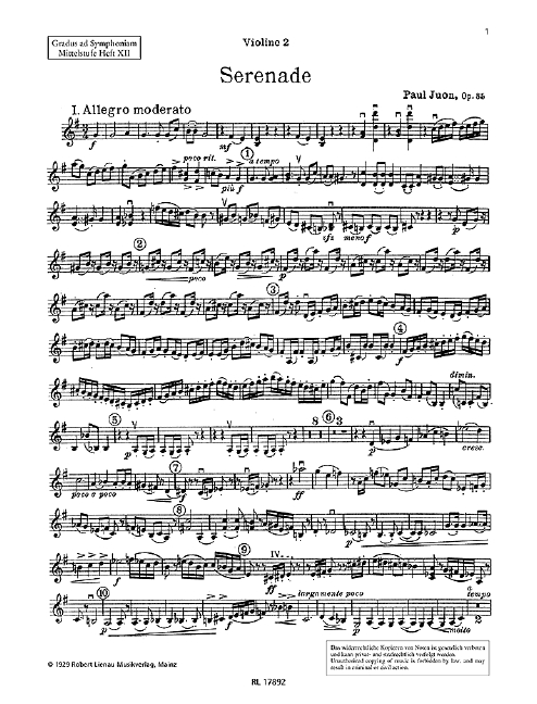 Serenade op.85