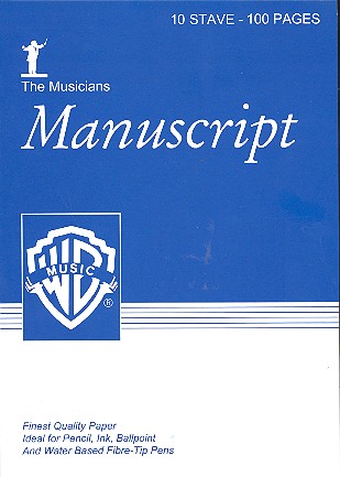 Notenblock Din A4 hoch 10 Systeme