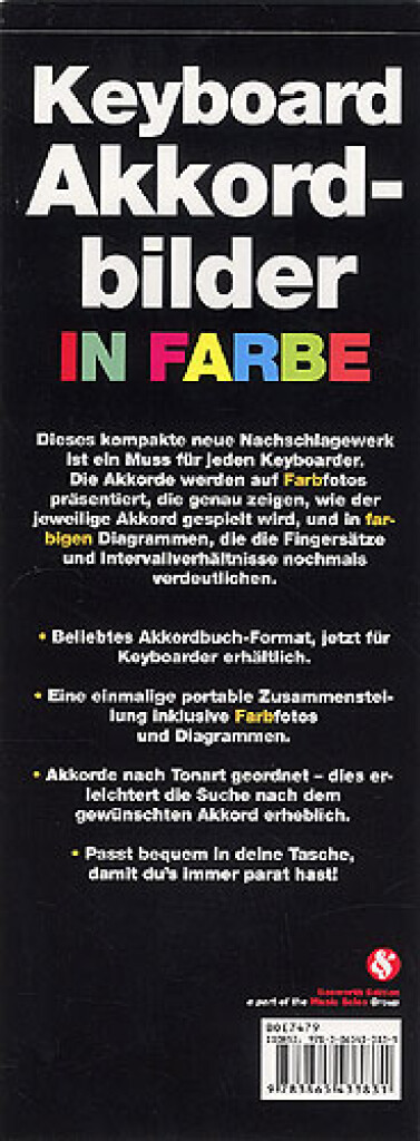 Keyboard Akkordbilder in Farbe