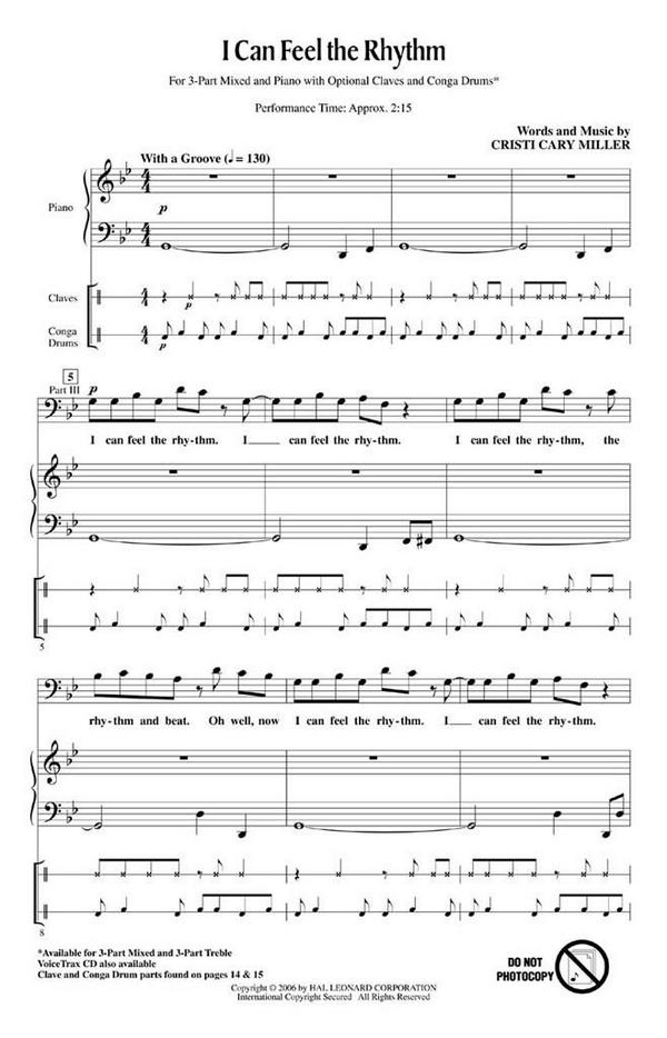 I can feel the Rhythm for mixed chorus