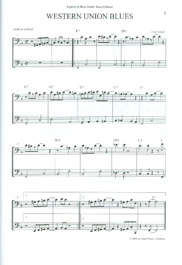 Ragtime & Blues: für 2 C-Instrumente