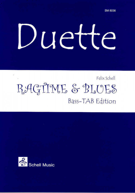 Ragtime & Blues: für 2 Bässe in Tabulatur