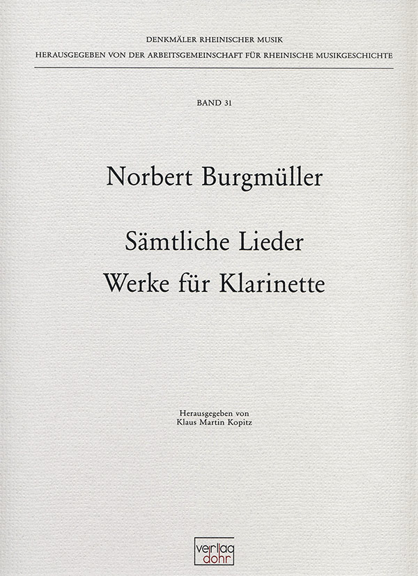 Sämtliche Lieder  und  Werke für Klarinette