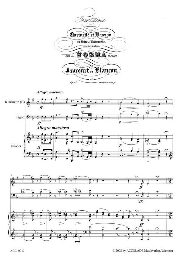 Fantaisie courante über Norma von Bellini