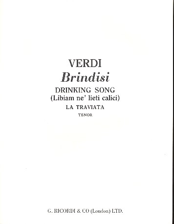 Brindisi für Tenor und Klavier (en/it)