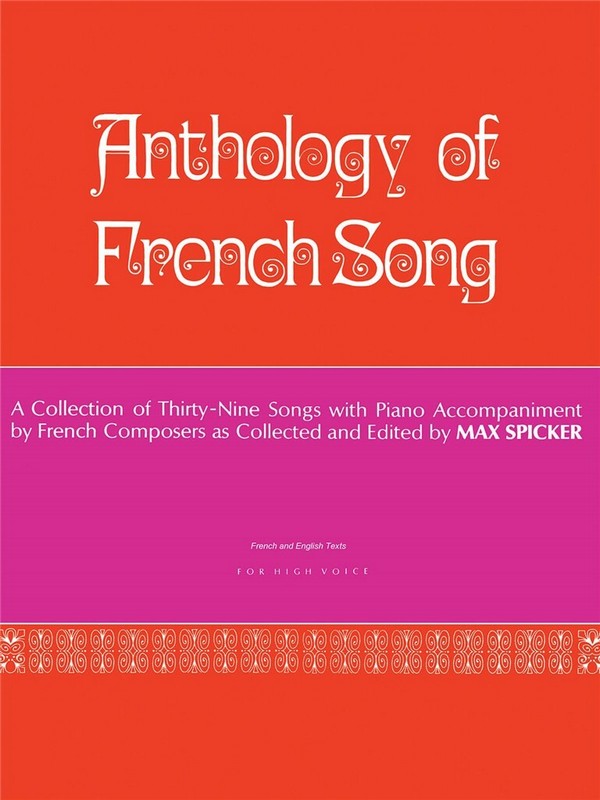 Anthology of French Songs for high voice