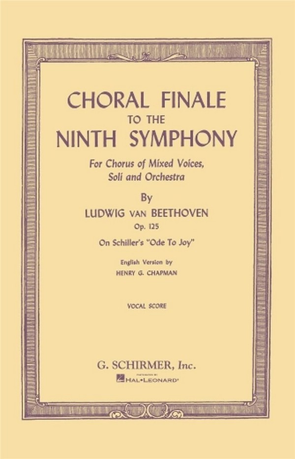 Choral Finale to the ninth Symphony op.125