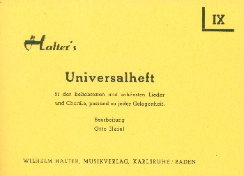 Halters Universalheft für Bläserensemble