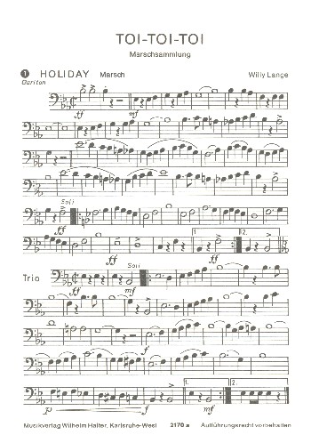 Toi Toi Toi Band 1: für Blasorchester