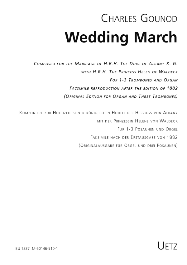 Wedding March für 1-3 Posaunen