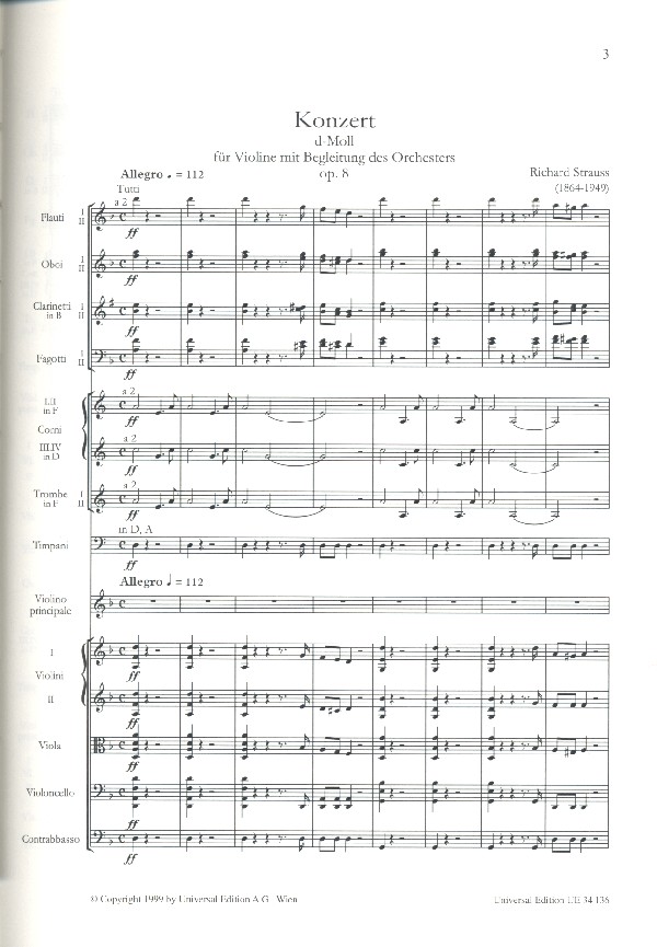 Konzert d-Moll op.8 für Violine und Orchester