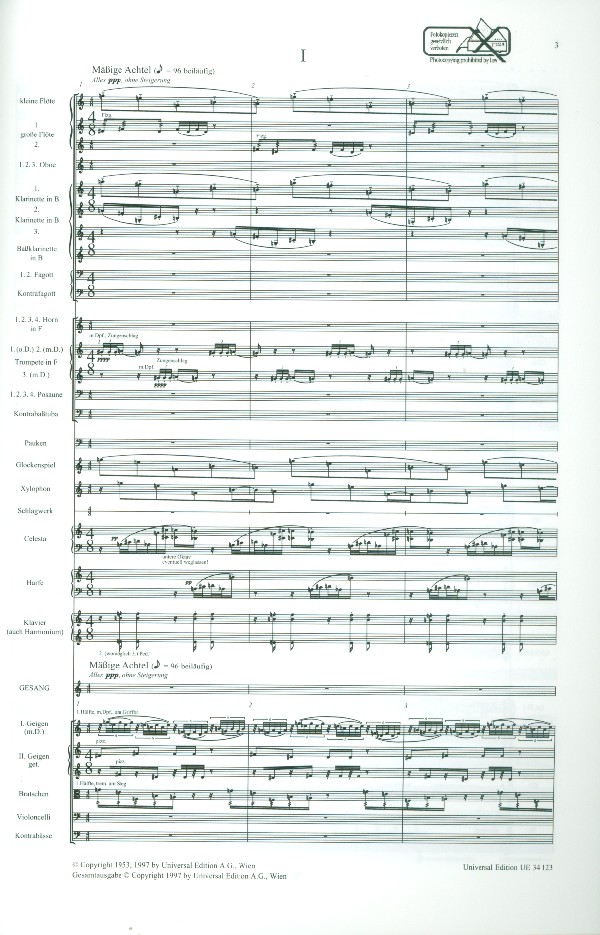 5 Orchester-Lieder op.4 für Gesang