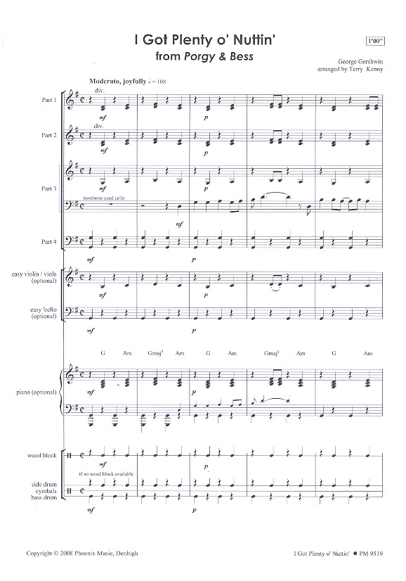 I got plenty o' Nuttin' aus Porgy und Bess