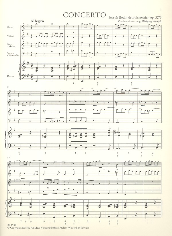 Konzert e-Moll op.37,6 für Flöte, Violine,