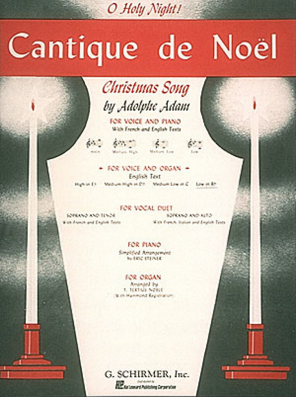 Cantique de Noel for low voice