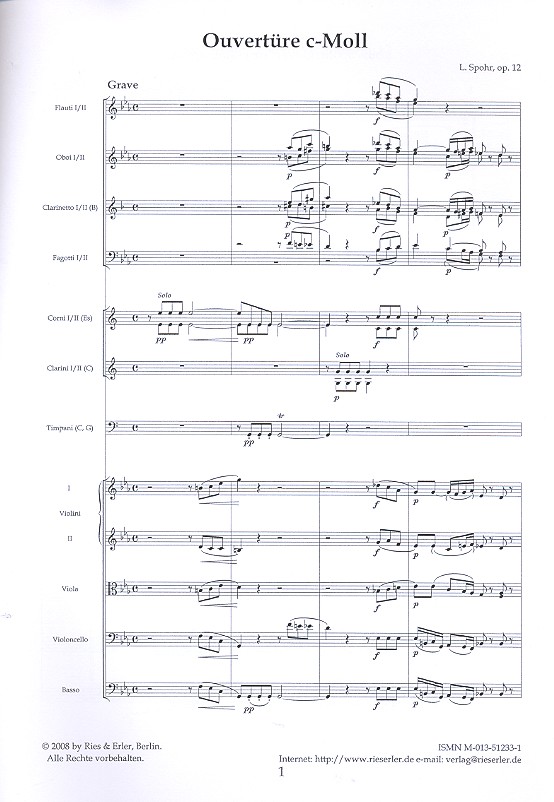 Ouvertüre c-Moll op.12 für Orchester