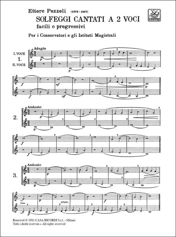 Solfeggi cantati à 2 voci