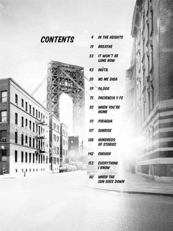 In the Heights vocal selections