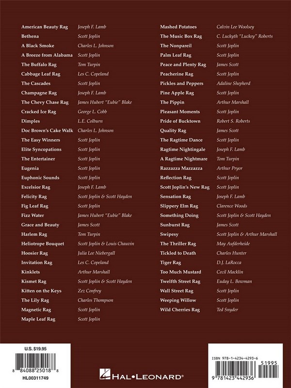 The big Book of Ragtime Piano