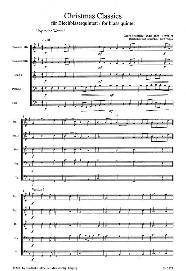 Christmas Classics für 2 Trompeten,