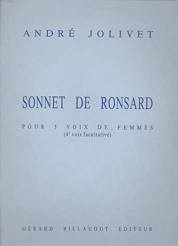 Sonnet de Ronsard pour 3-4 voix de femmes