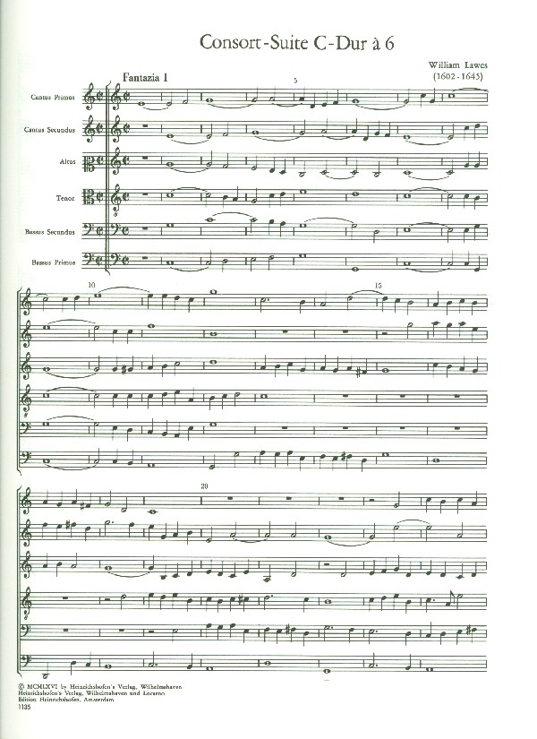 Consort-Suite C-Dur für 6 Instrumente