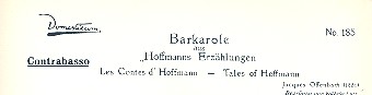 Barkarole aus Hoffmanns Erzählungen