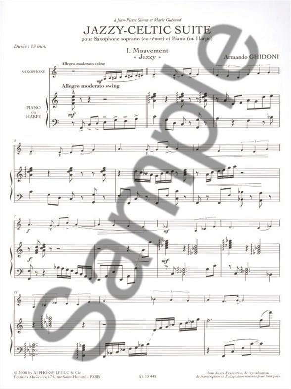 Jazzy Celtic Suite für Saxophon in B