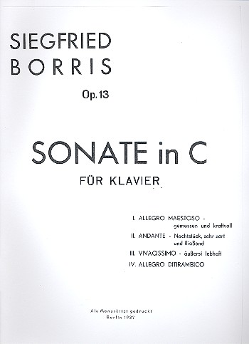 Sonate C-Dur op.13