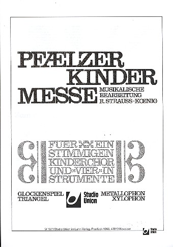 Pfälzer Kindermesse für Kinderchor, Triangel,