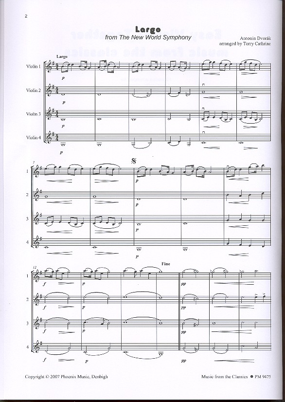 Musik der Klassiker für 4 Violinen ( Ensemble)