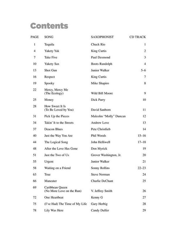 25 great Sax Solos (+Audio Online)