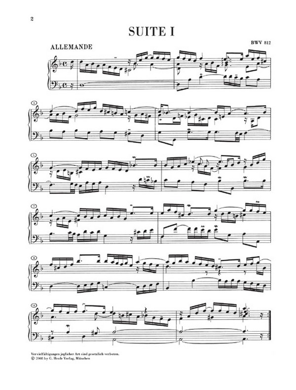 Französische Suiten BWV812-817