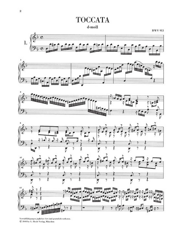 6 Toccaten BWV910-916