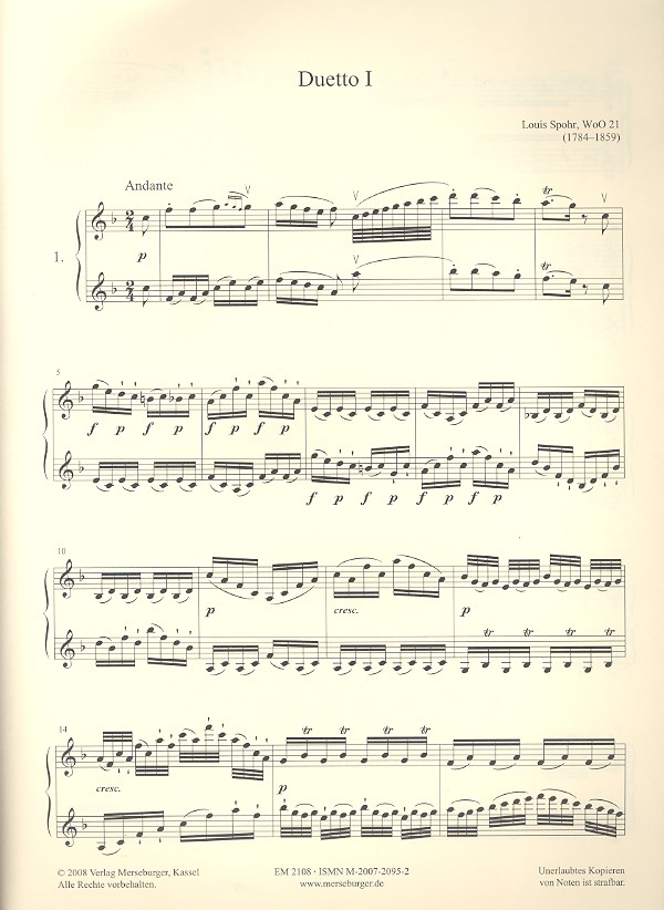 3 Duos WoO21 für 2 Violinen