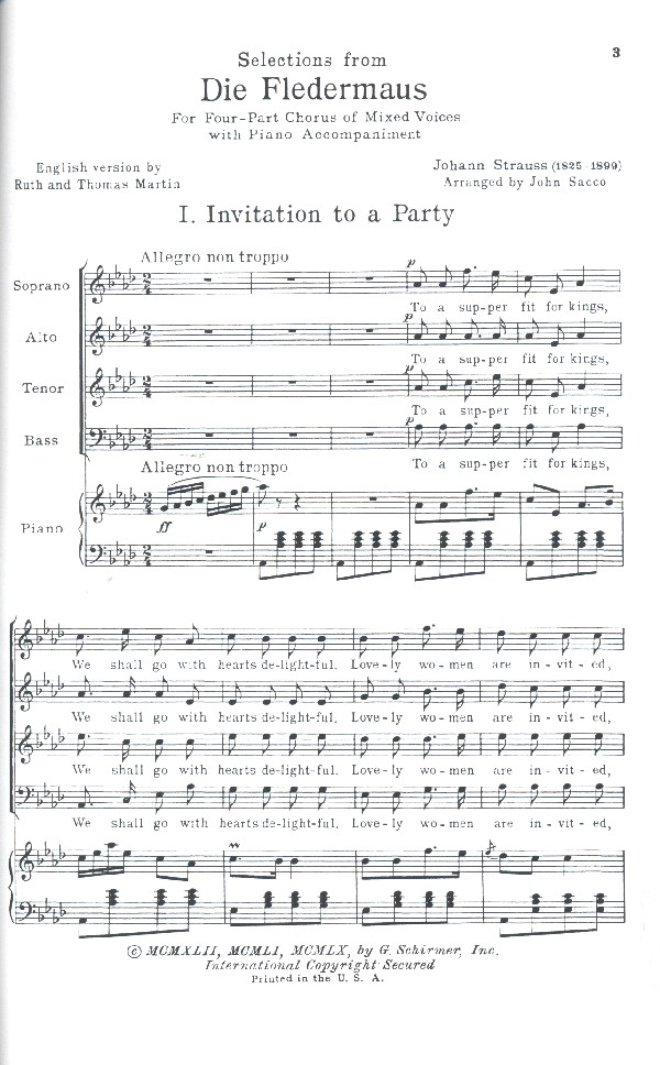 Die Fledermaus (Selections) for