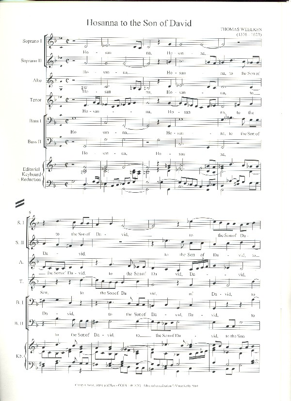 Hosanna to the Son of David 