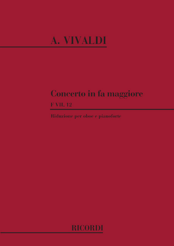 Konzert F-Dur Nr.12 F.VII,12 für Oboe