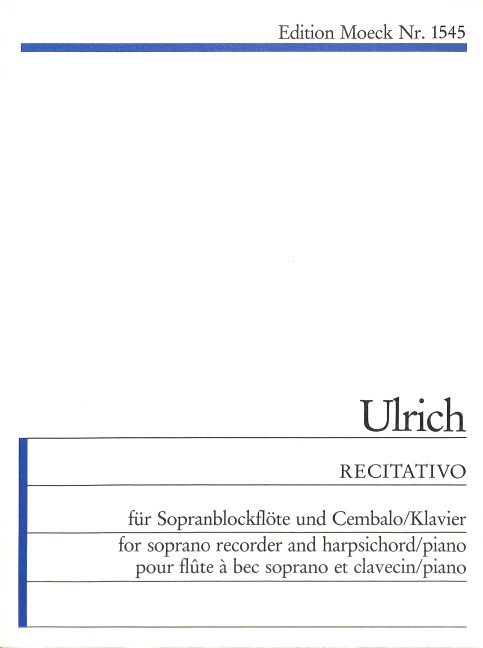 Recitativo für Sopranblockflöte und Cembalo