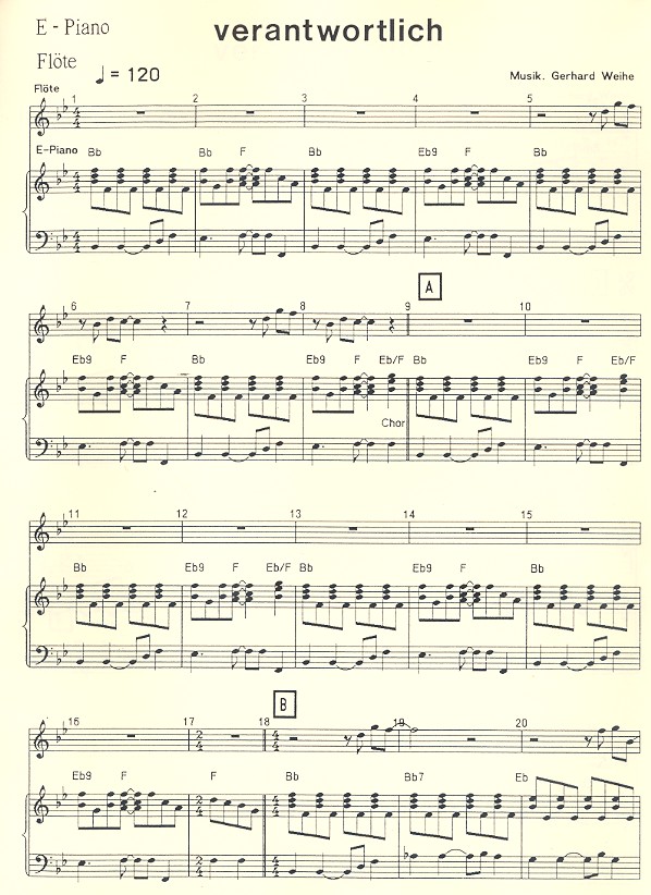 Verantwortlich für gem Chor,