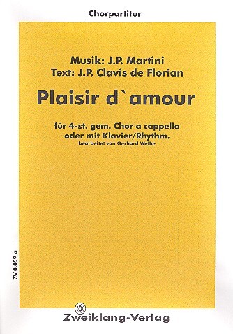 Plaisir d'amour für gem Chor und Klavier